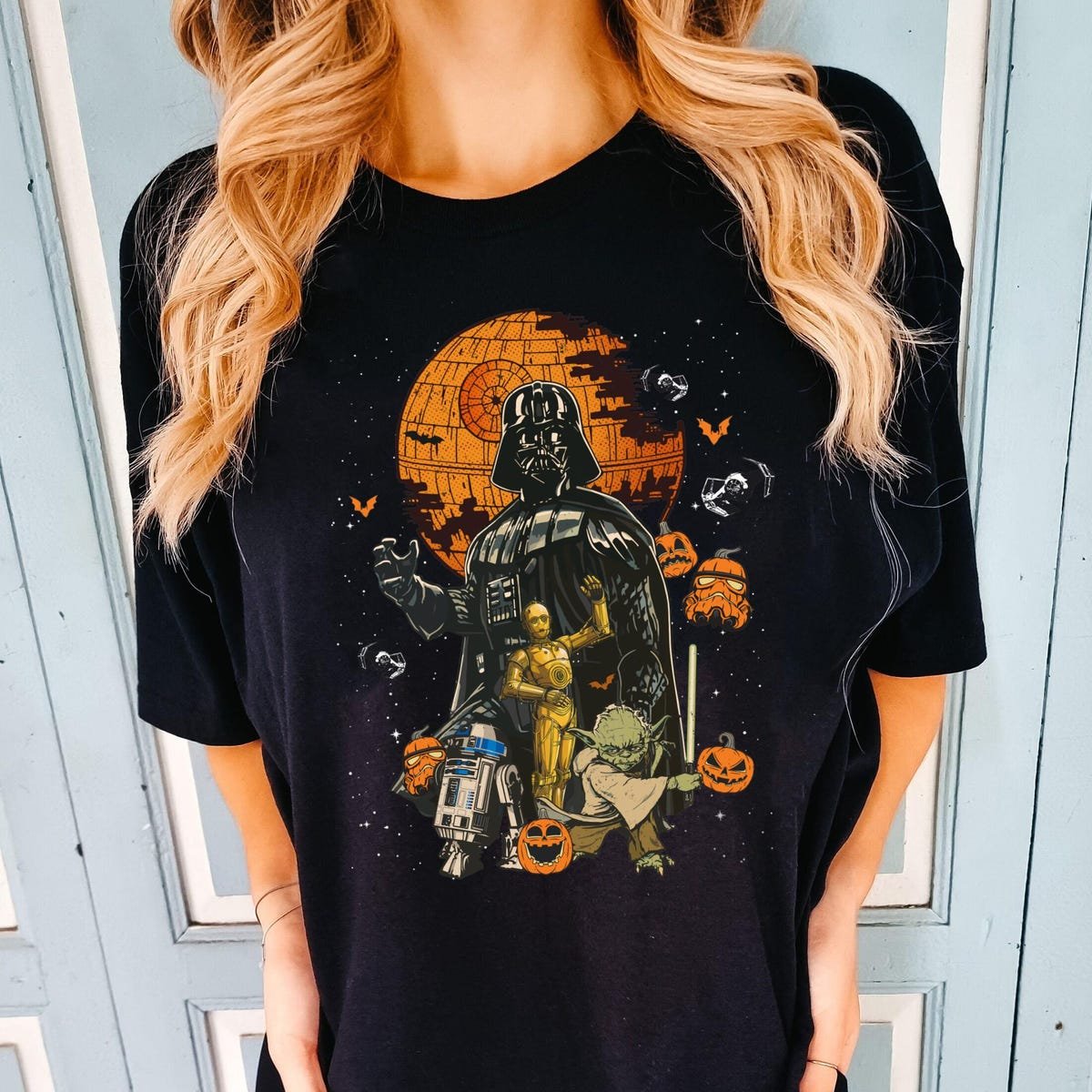 Star Wars Halloween Shirt Vintage Darth Vader Pumpkin Design