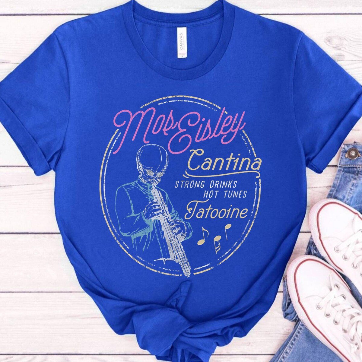 Star Wars Mos Eisley Cantina T-Shirt Tatooine Band Tee