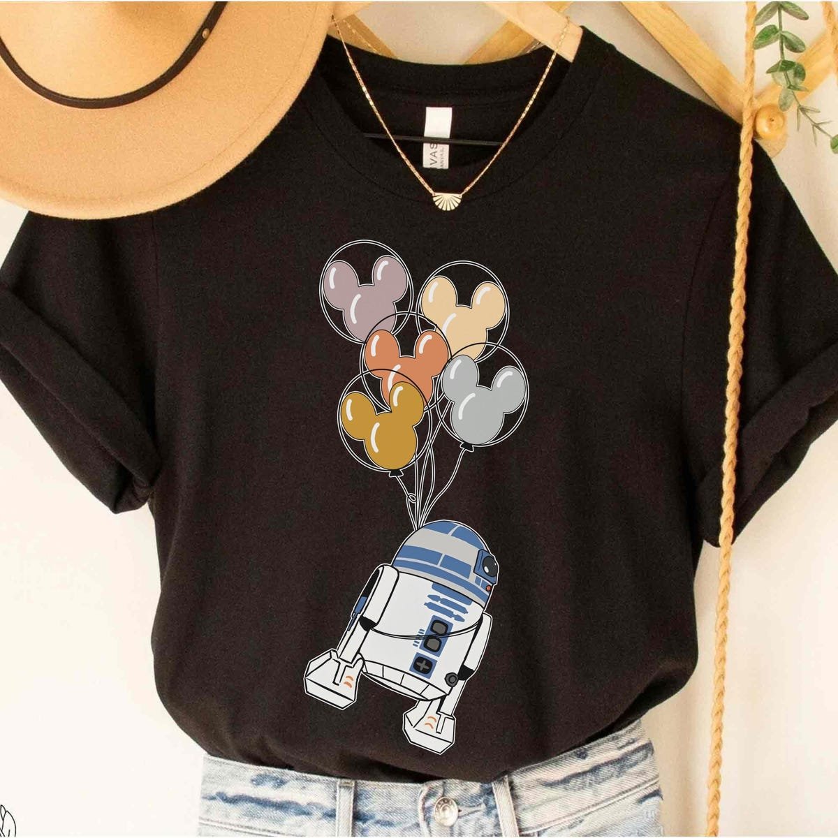 Star Wars Porg Mickey Balloon Shirt Disney Family Trip Tee