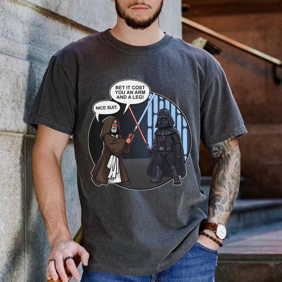 Star Wars Vader Obi-Wan T-shirt for Fans