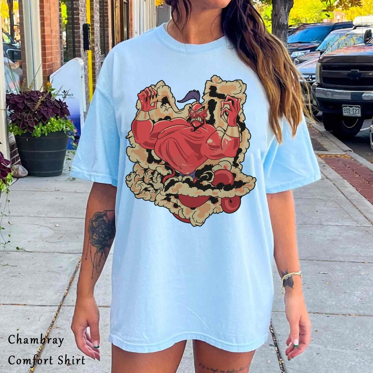 Vintage Disney Aladdin T-Shirt 90s Genie Retro Jafar Magic Lamp Design