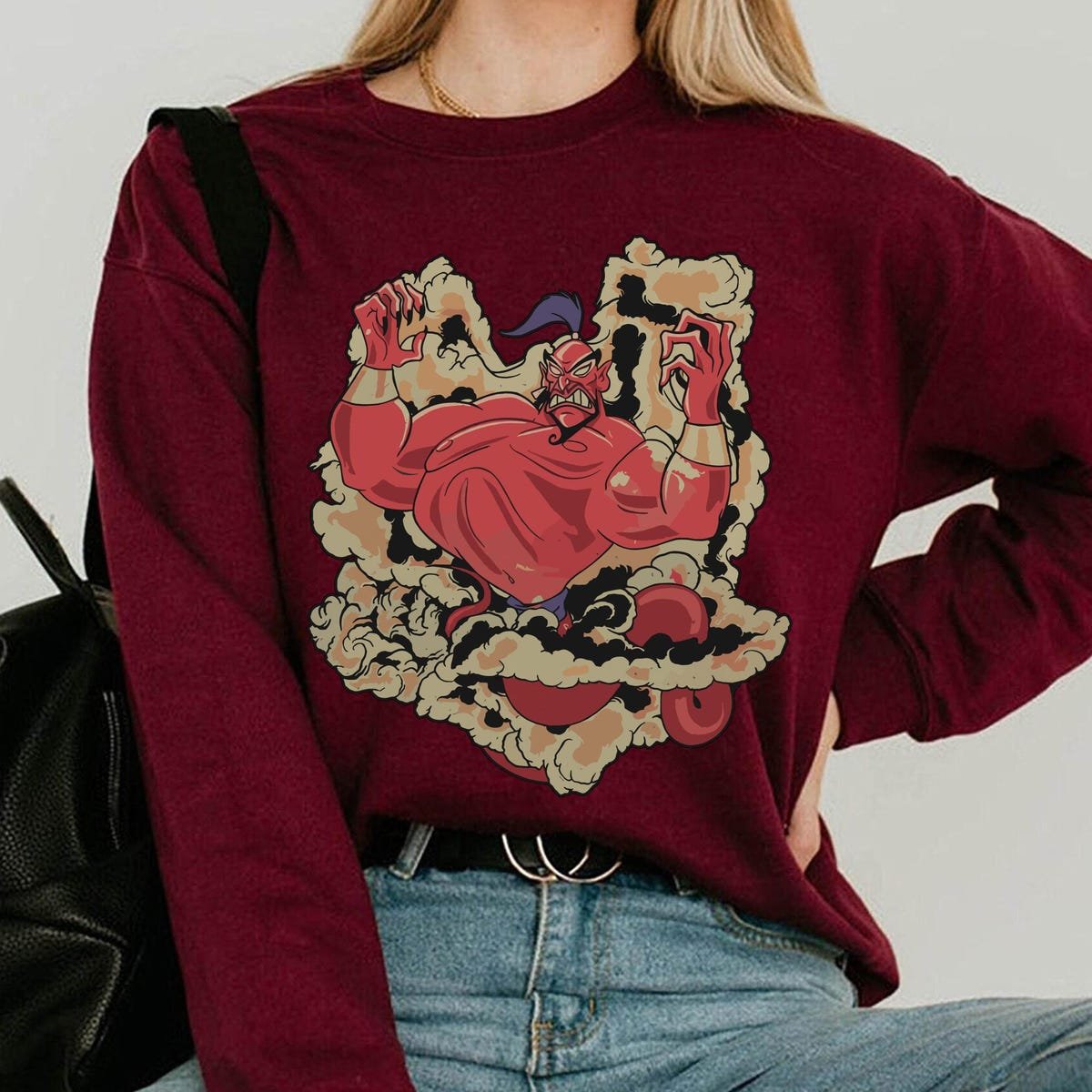 Vintage Disney Aladdin T-Shirt 90s Genie Retro Jafar Magic Lamp Design