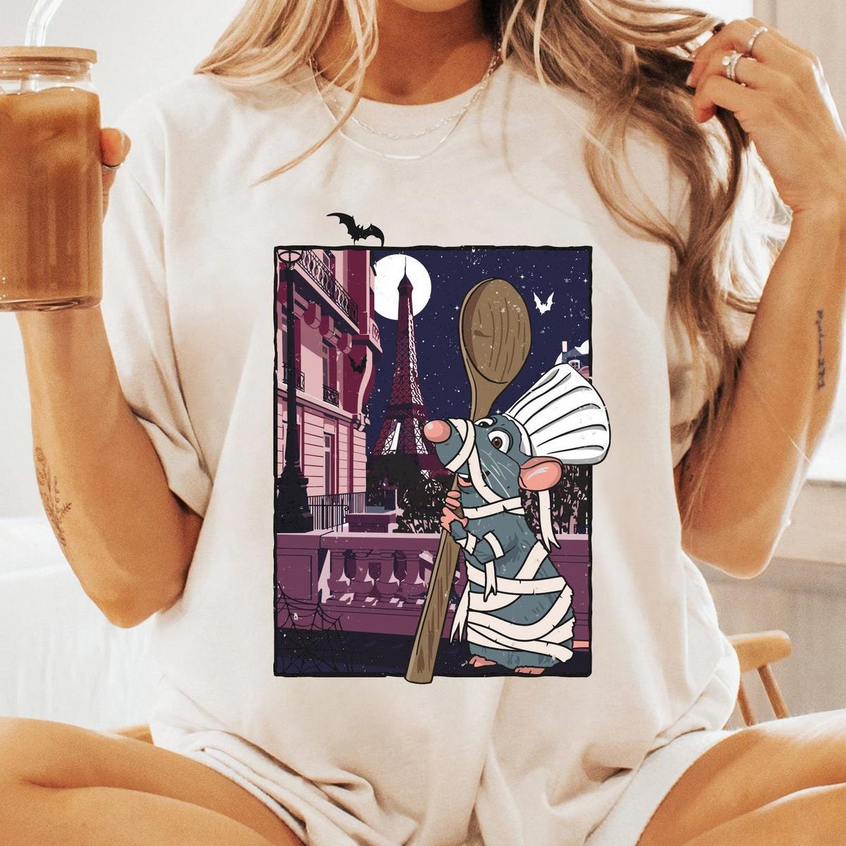 Vintage Disney Ratatouille Halloween Shirt Cute Remy Mouse Chef Tee