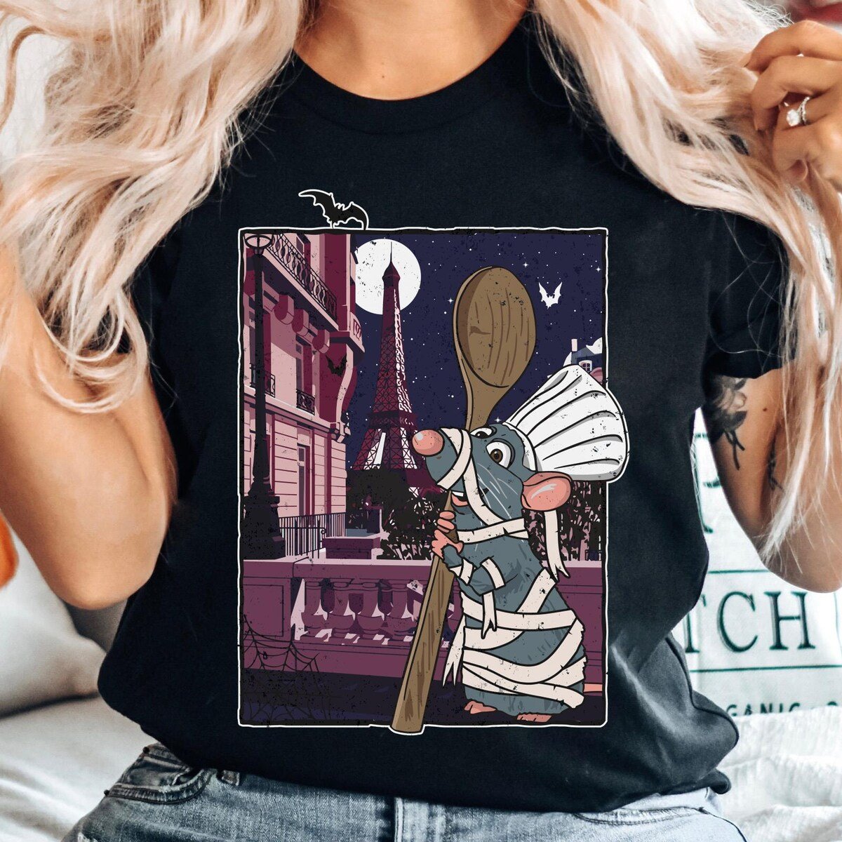 Vintage Disney Ratatouille Halloween Shirt Cute Remy Mouse Chef Tee