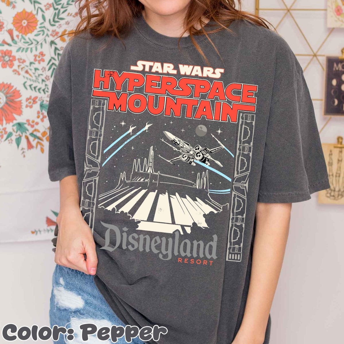 Vintage Star Wars Shirt Disneyland 1955 Retro Space Battle Tee