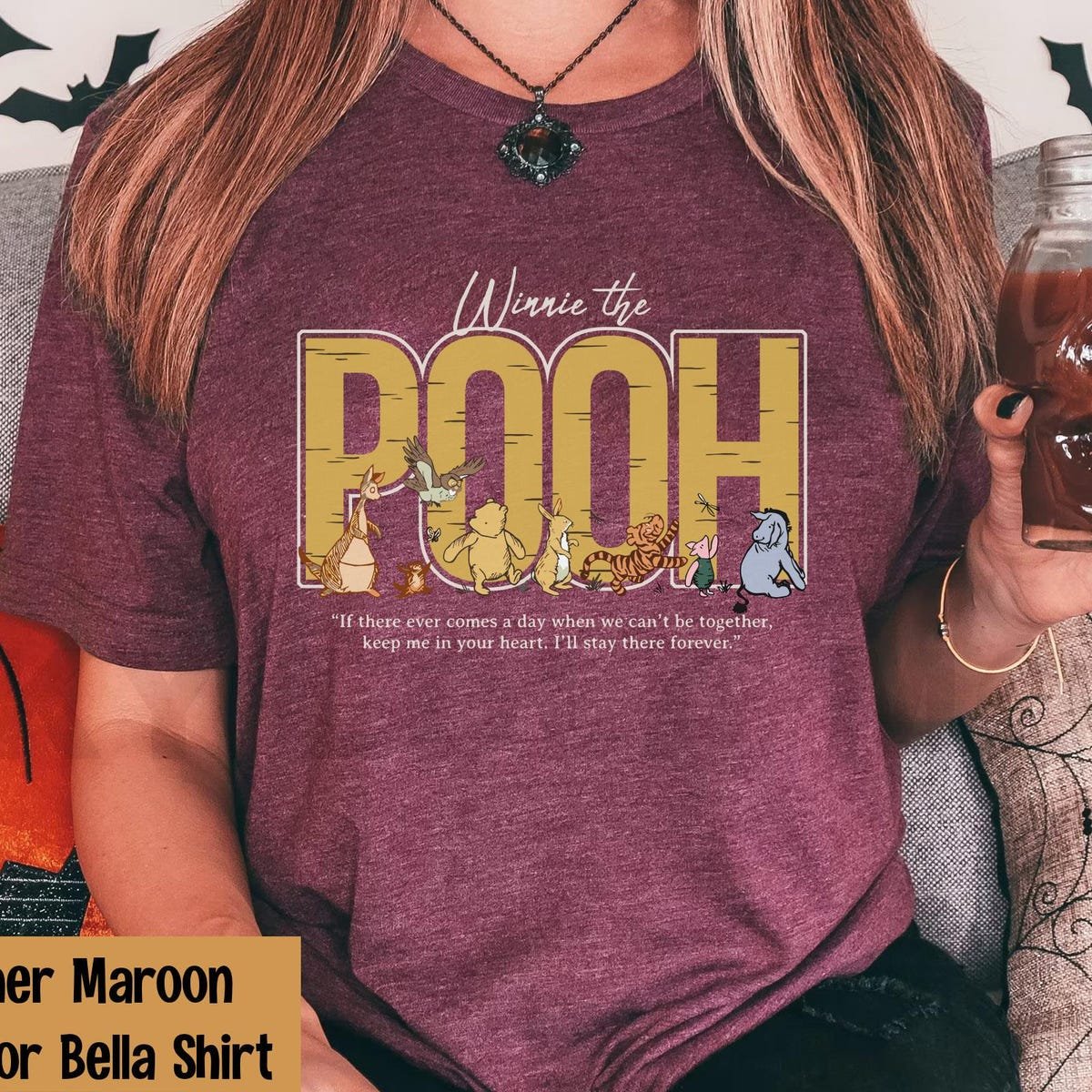 Winnie The Pooh T-shirt Retro Style Featuring Piglet Tigger Eeyore