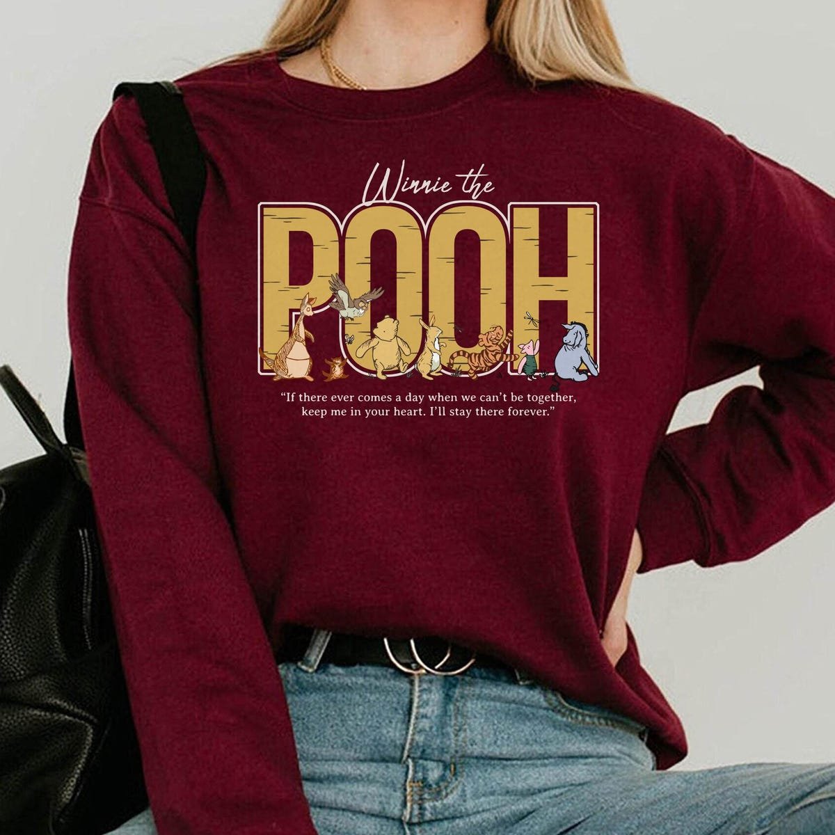 Winnie The Pooh T-shirt Retro Style Featuring Piglet Tigger Eeyore