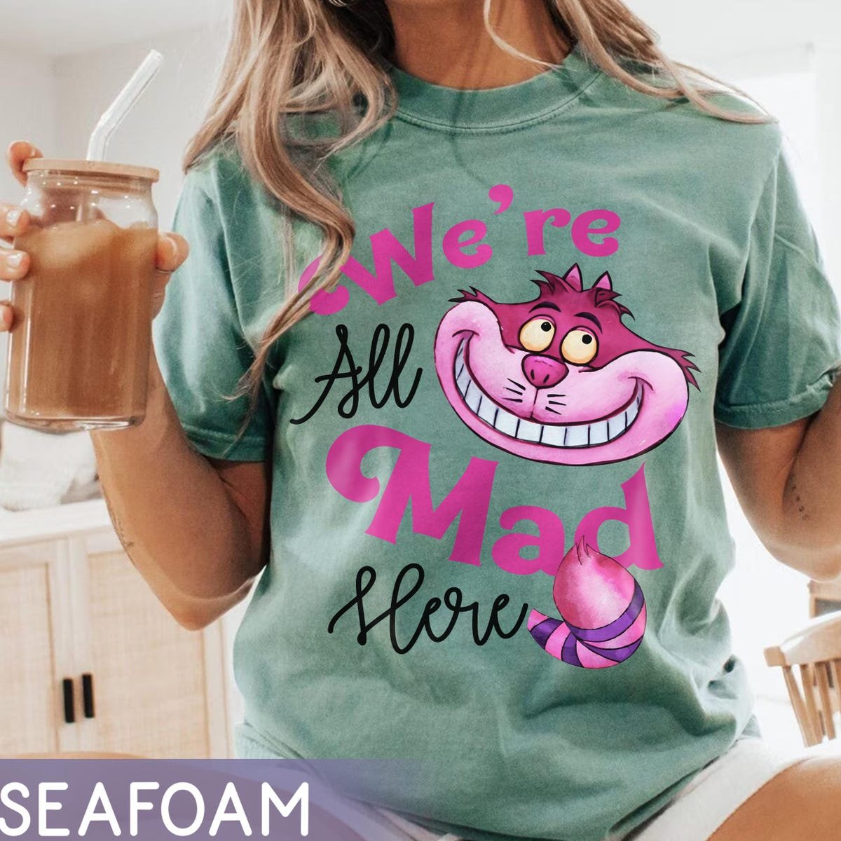 Alice In Wonderland Shirt Mad Here Cheshire Cat Tee Disneyland 2025