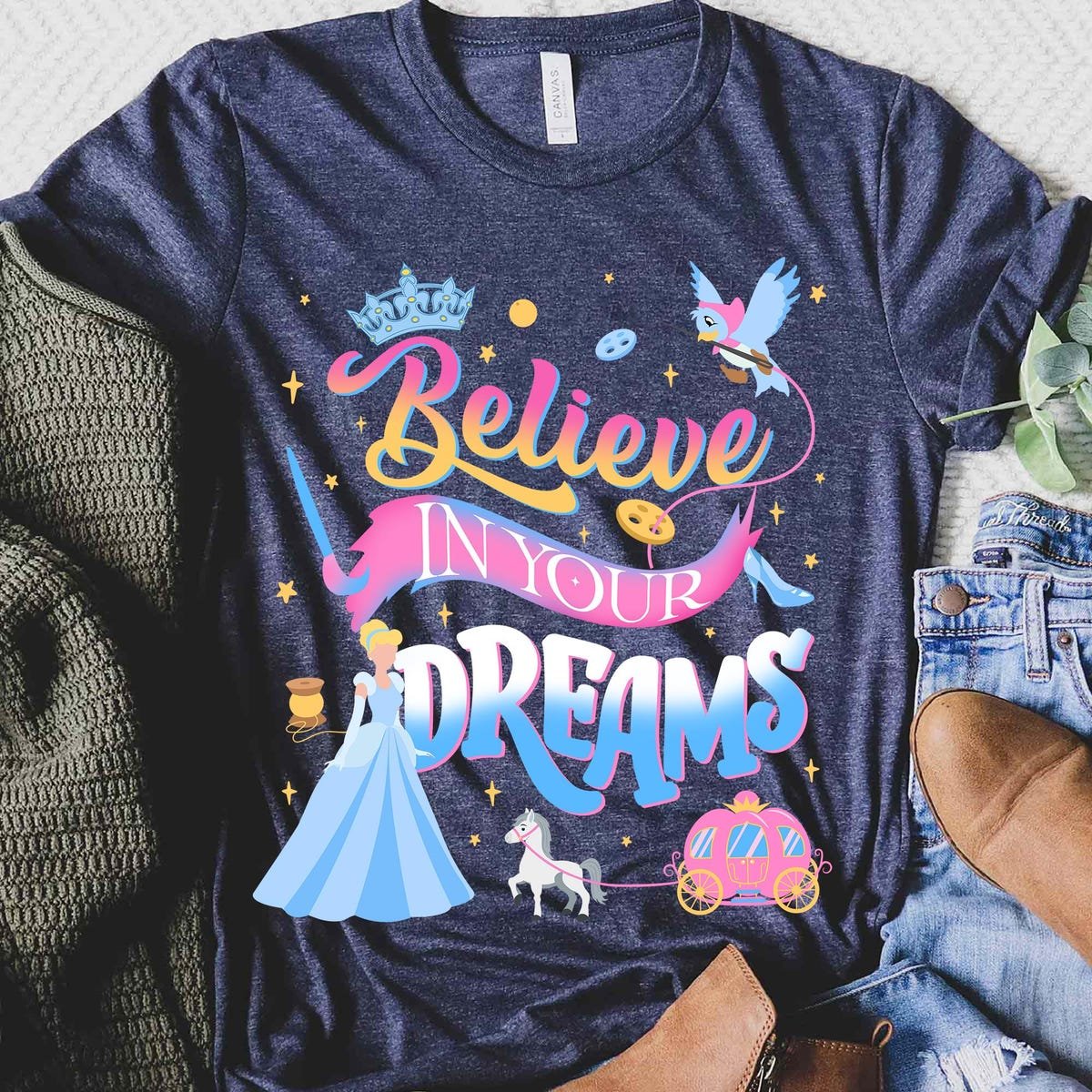 Cinderella Princess Shirt Vintage Disney Tee for Disneyland Trips