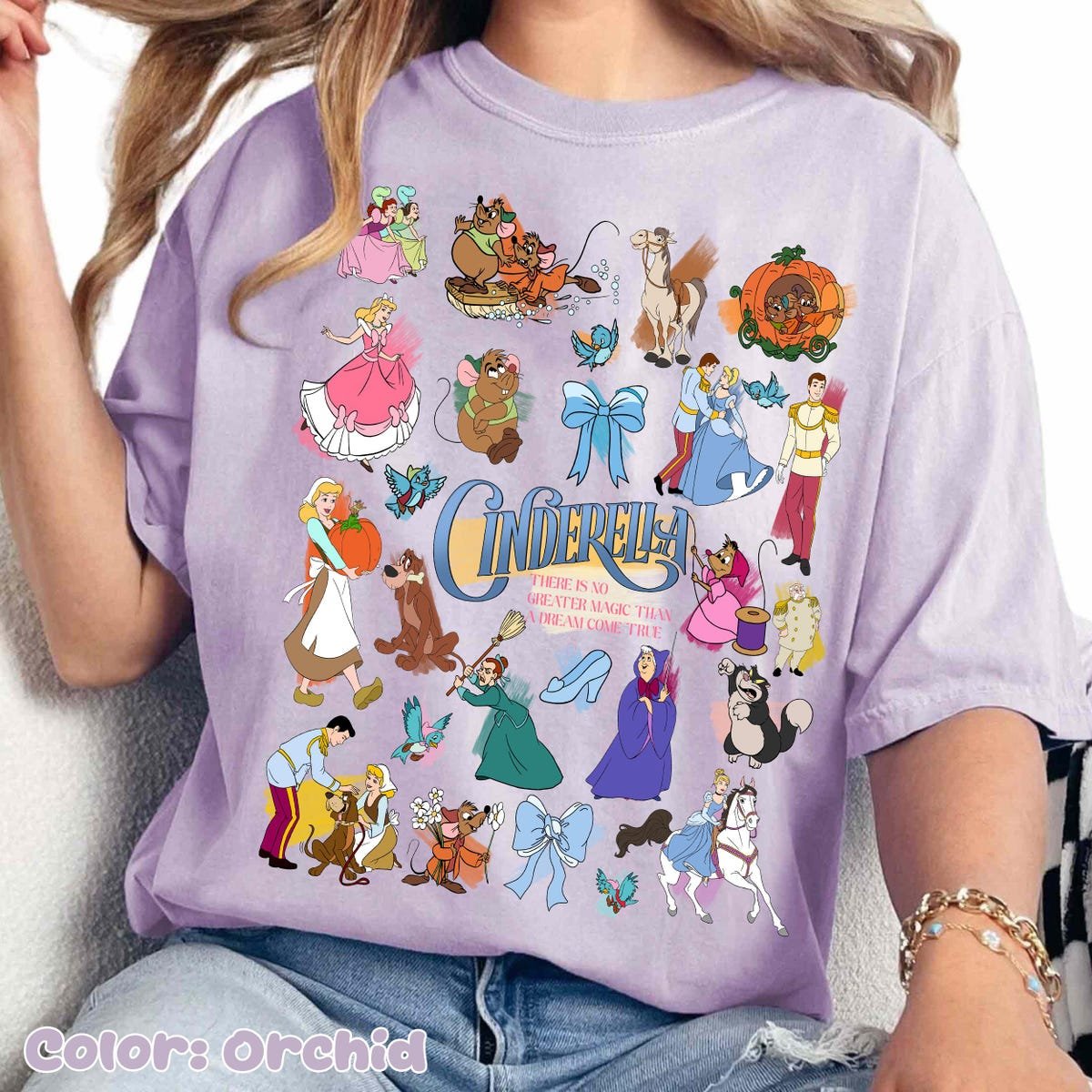 Cinderella Vintage Ink Paint Shirt Disneyland Coquette Tee 1950s Style