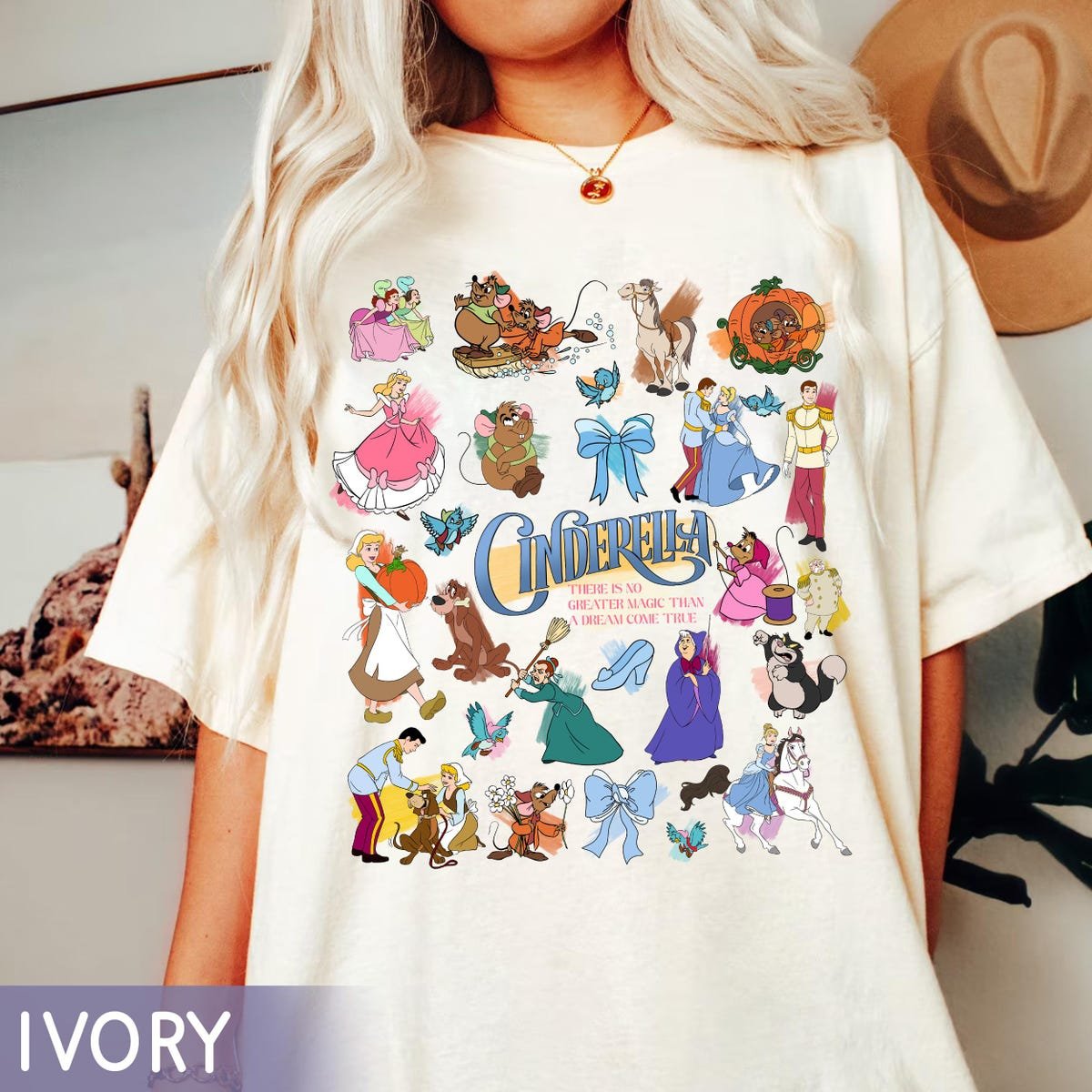 Cinderella Vintage Ink Paint Shirt Disneyland Coquette Tee 1950s Style