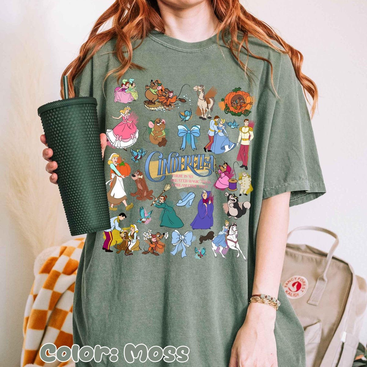 Cinderella Vintage Ink Paint Shirt Disneyland Coquette Tee 1950s Style
