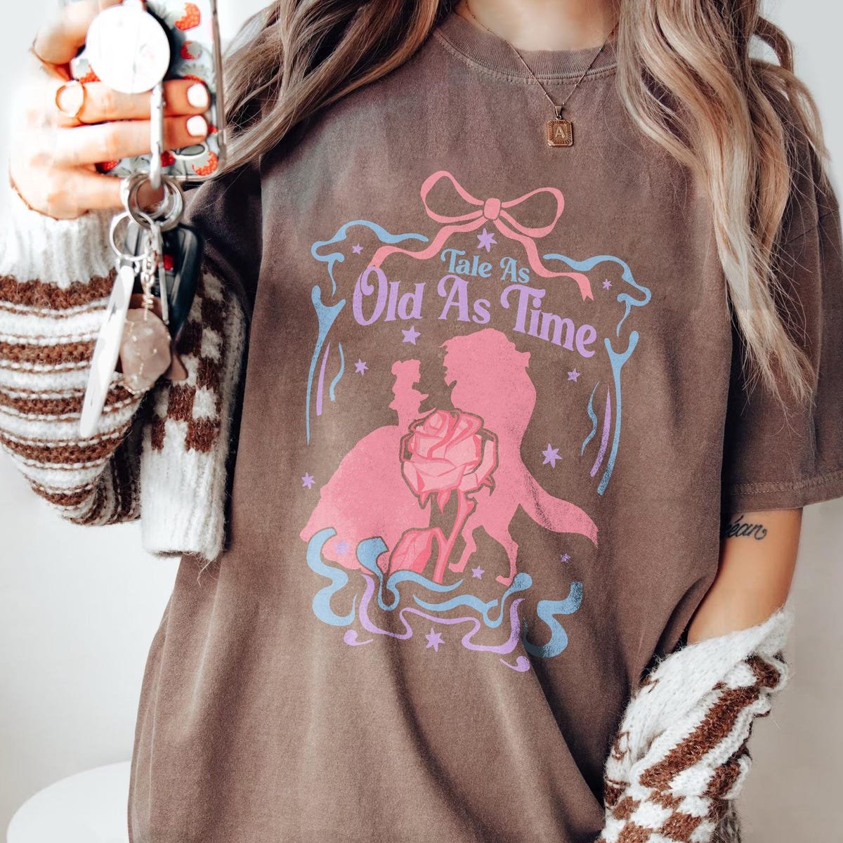 Disney Beauty And The Beast Shirt Retro Belle Beast Silhouette Tee