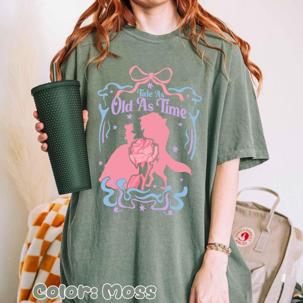 Disney Beauty And The Beast Shirt Retro Belle Beast Silhouette Tee