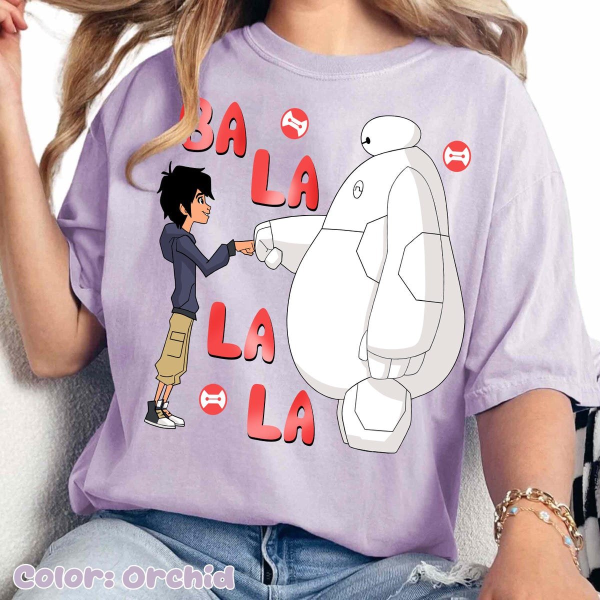 Disney Big Hero 6 Baymax and Hiro Watercolor T-Shirt
