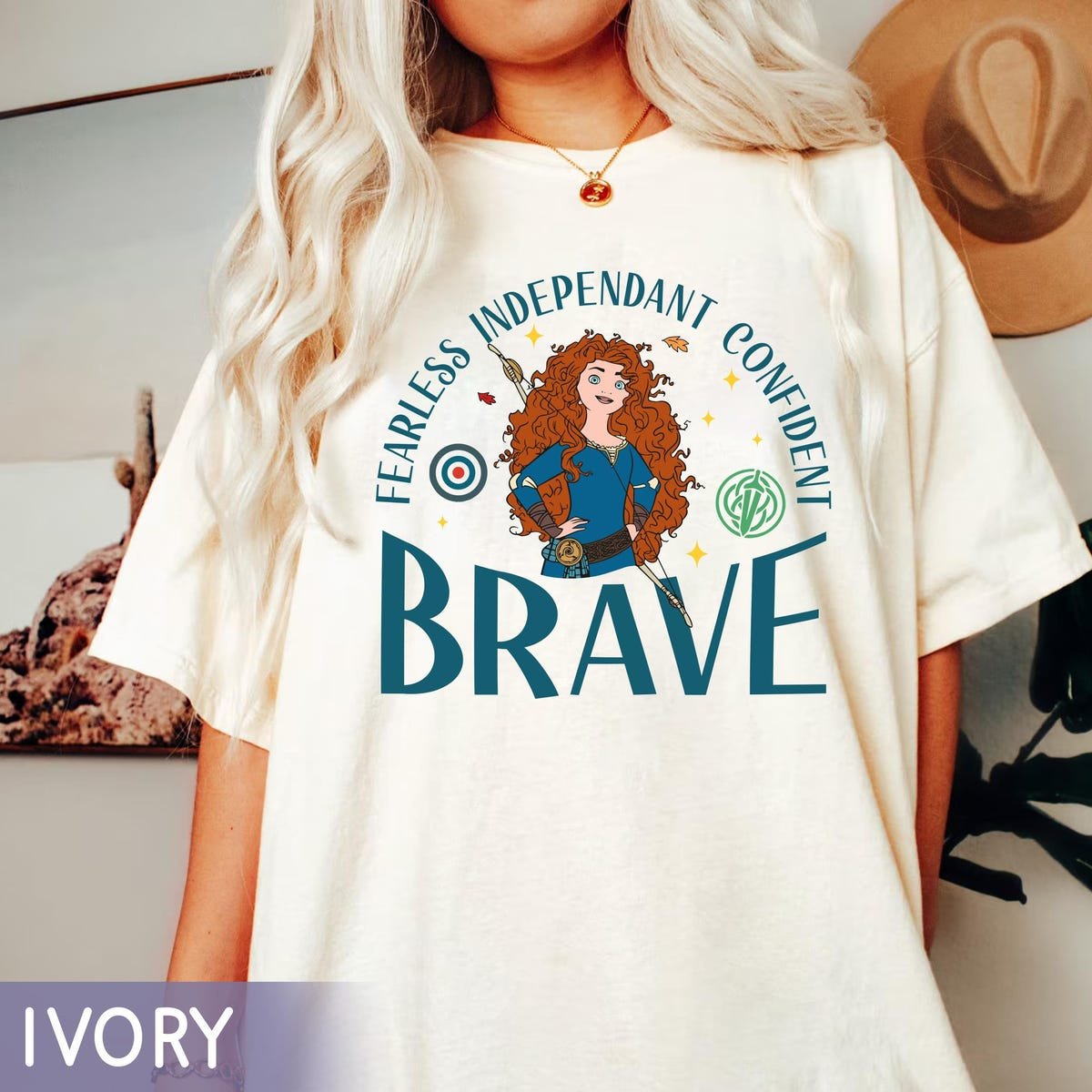 Disney Brave Merida Shirt Fearless Confident Princess Tee