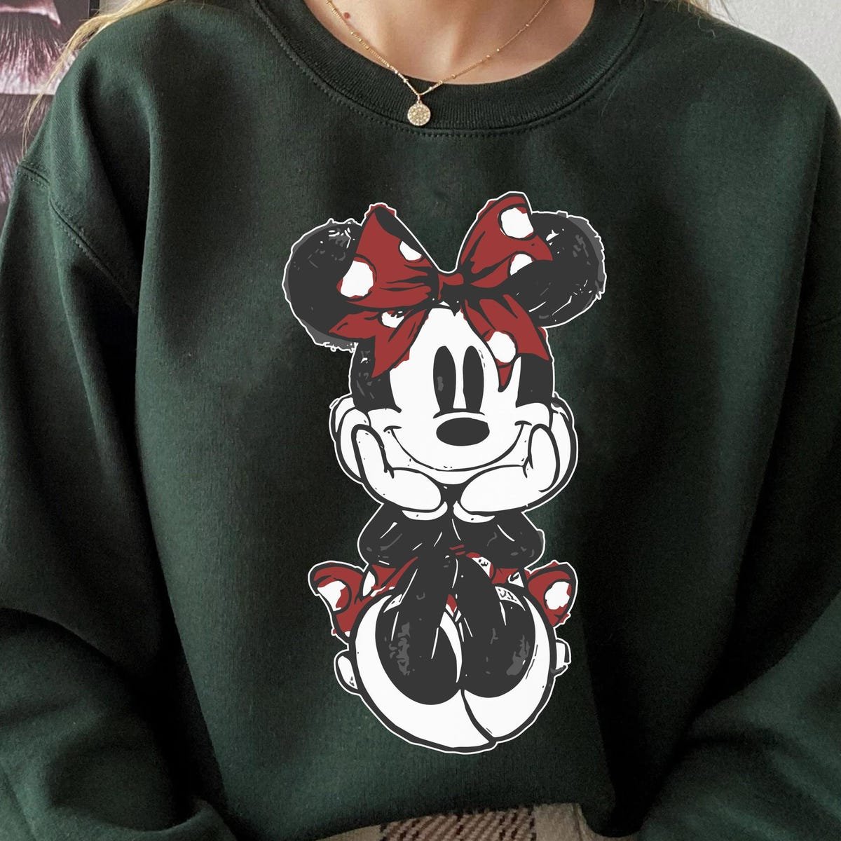 Disney Christmas Shirt Minnie Mouse Holiday Tee Disneyland 2024