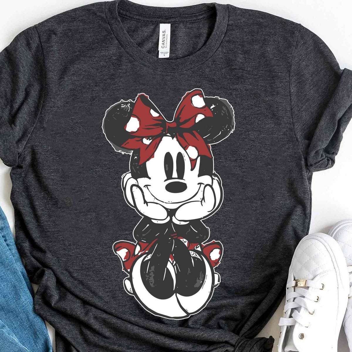 Disney Christmas Shirt Minnie Mouse Holiday Tee Disneyland 2024