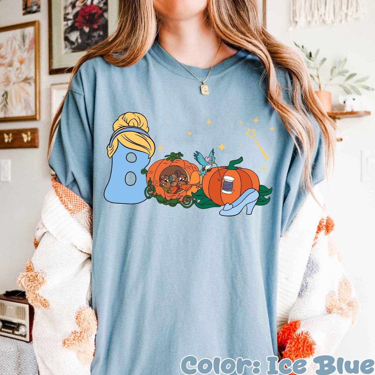 Disney Cinderella Halloween Shirt Jaq Gus Pumpkin Tee Spooky Season 2025