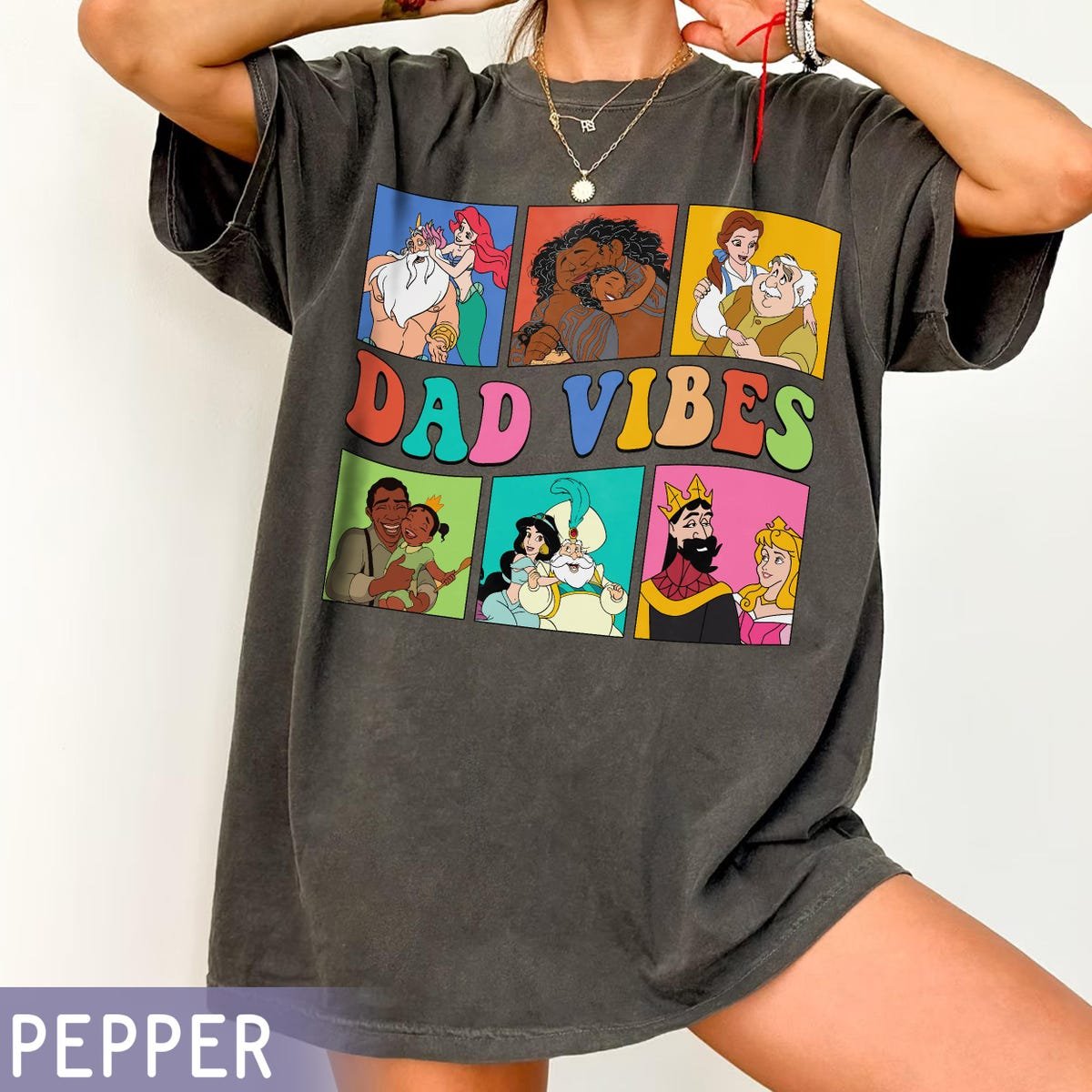 Disney Dad Vibes Shirt Retro Princess Father's Day Gift for Dad 2025