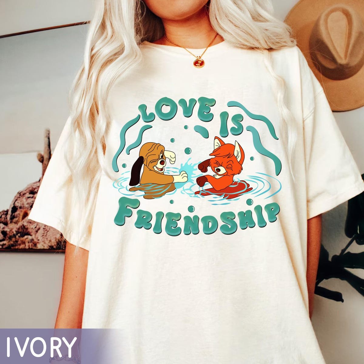 Disney Fox And Hound Shirt Tod Copper Friendship Tee 2025