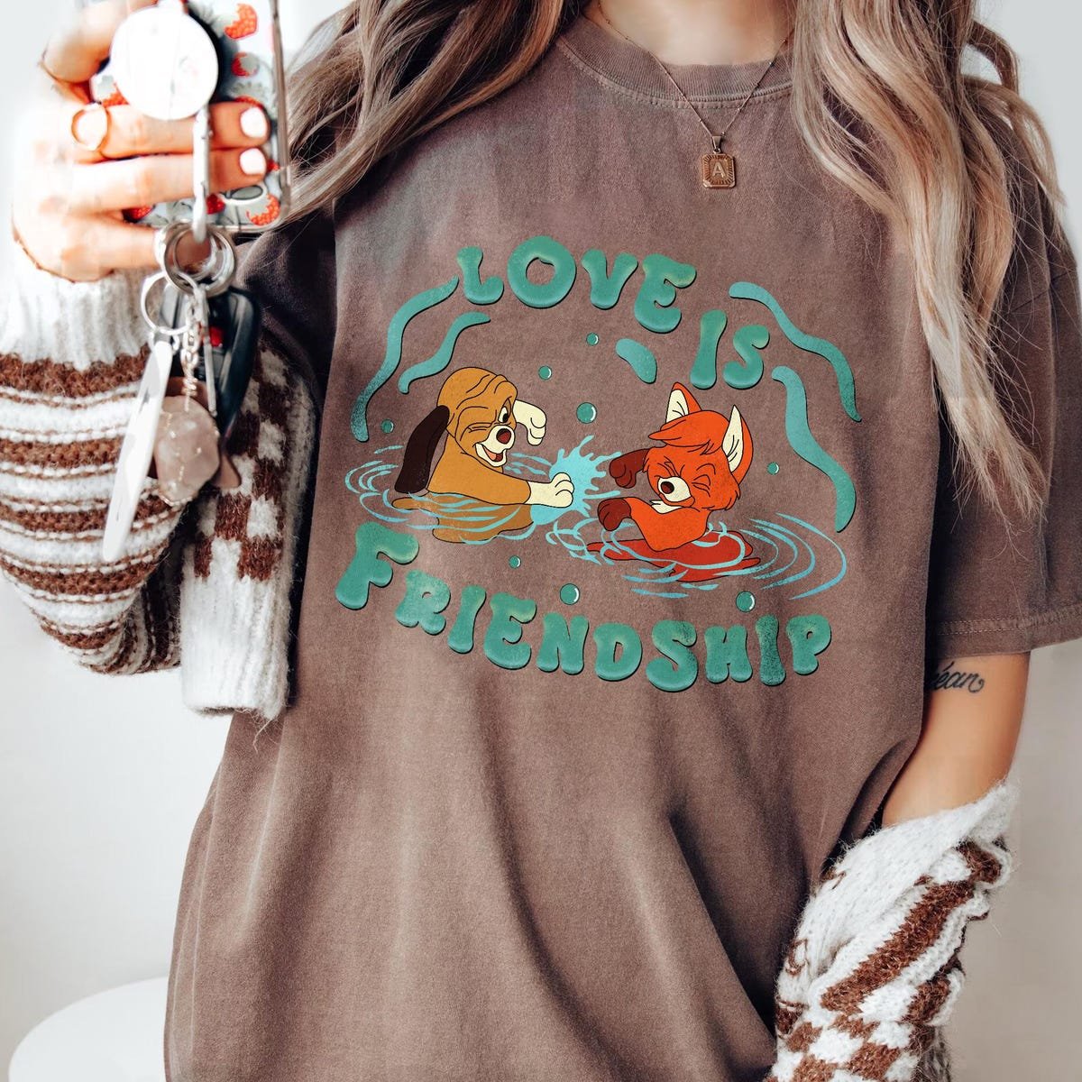 Disney Fox And Hound Shirt Tod Copper Friendship Tee 2025