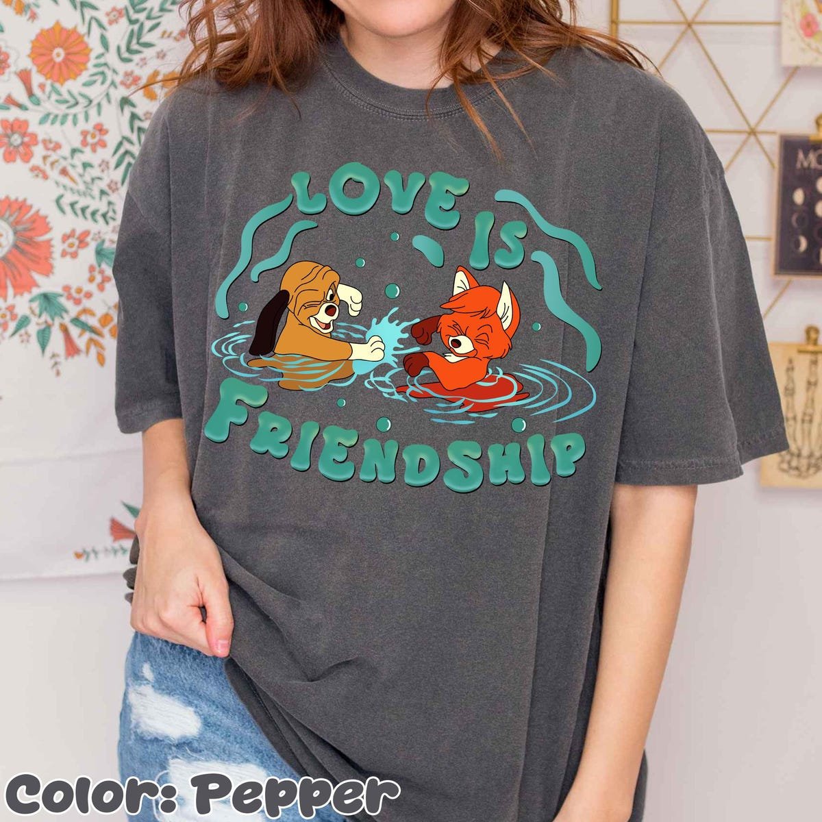 Disney Fox And Hound Shirt Tod Copper Friendship Tee 2025