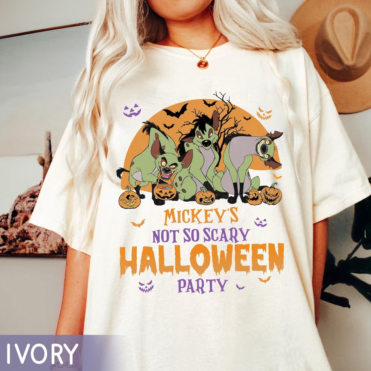 Disney Halloween Hyenas T-Shirt Lion King Villains Pumpkin Tee