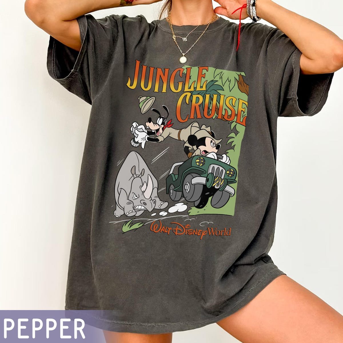 Disney Jungle Cruise Shirt Mickey Goofy Vintage Adventure Tee