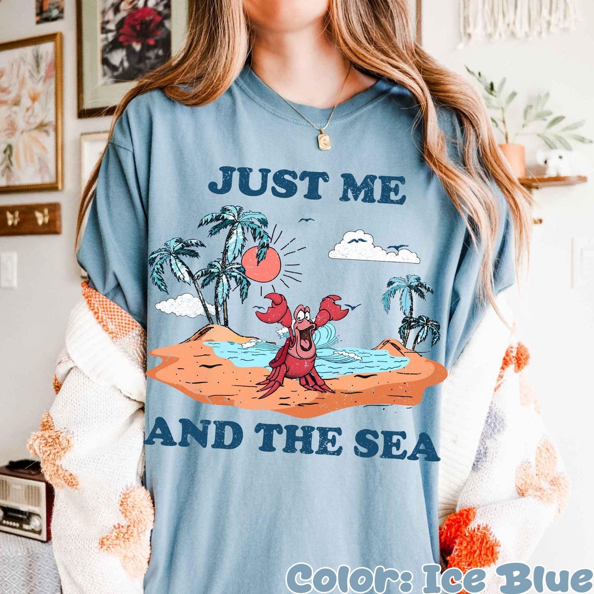 Disney Little Mermaid Shirt Ocean Vibes Summer Tee