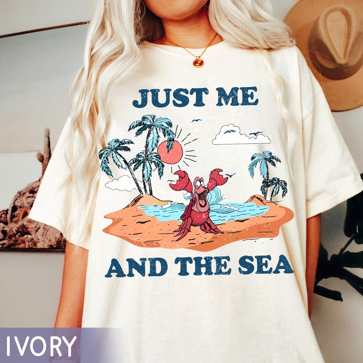 Disney Little Mermaid Shirt Ocean Vibes Summer Tee