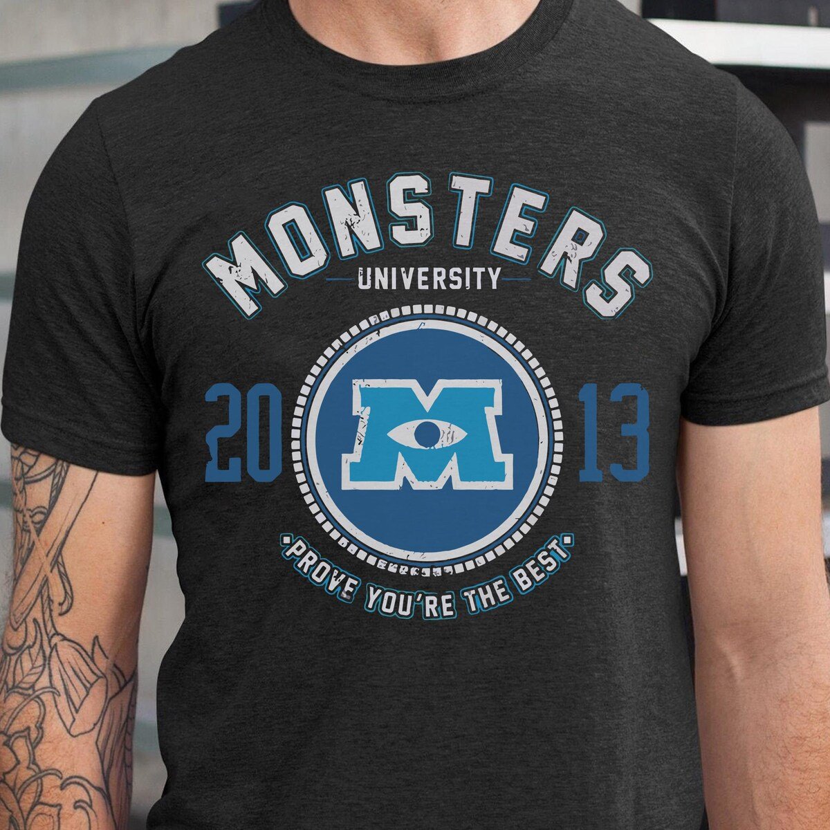 Disney Monsters Inc Sweatshirt Vintage Mike Sulley University Logo