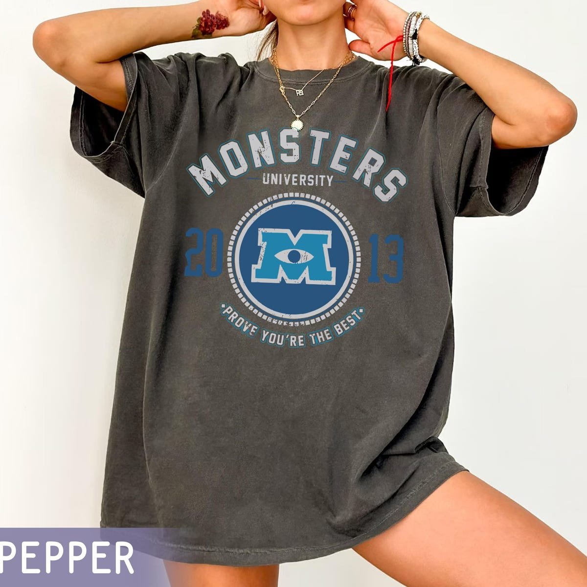 Disney Monsters Inc Sweatshirt Vintage Mike Sulley University Logo