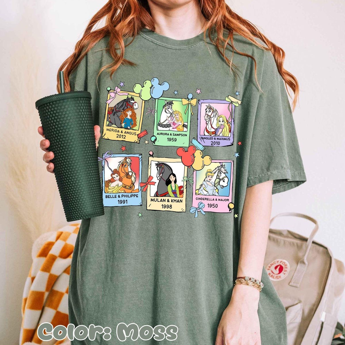 Disney Princess Horse Shirt Family Trip Matching 2025 Tee