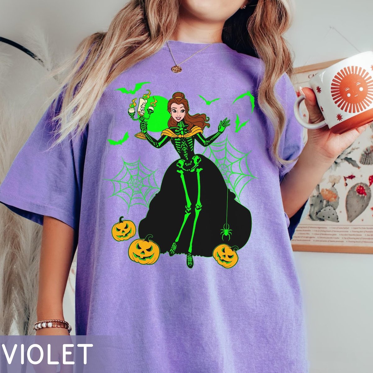 Disney Princess Skeleton Halloween Shirt Mickey's Not So Scary Party