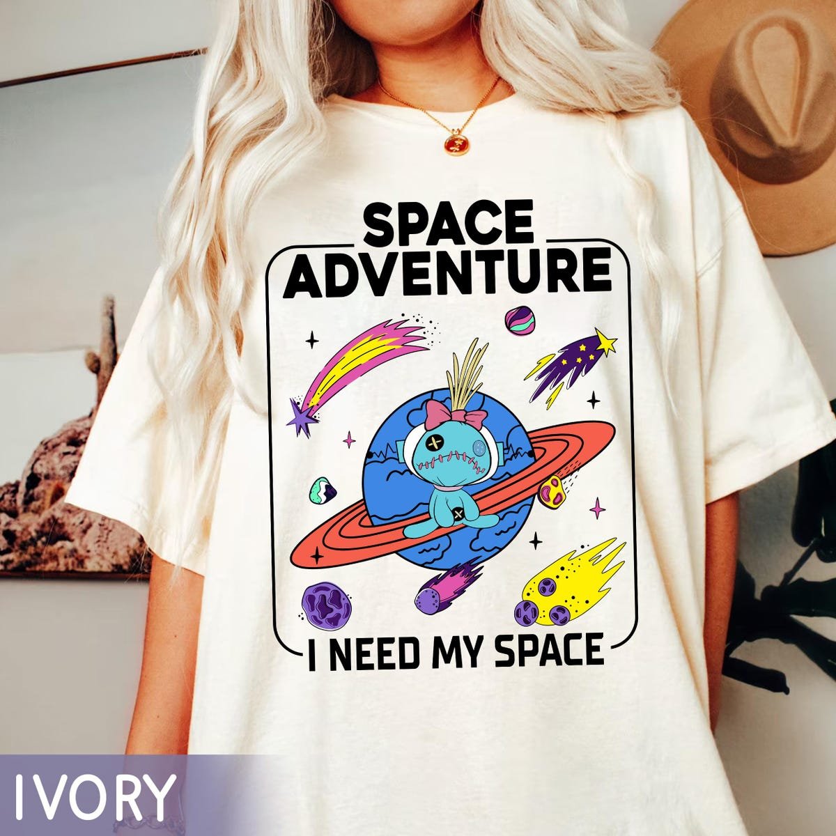 Disney Stitch Space Adventure Shirt Cute Galaxy Tee for Family Trips