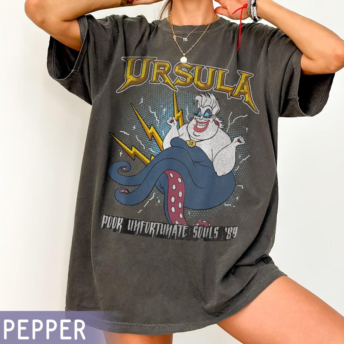 Disney Ursula Shirt Little Mermaid Villain Portrait Tee Vintage Graphic