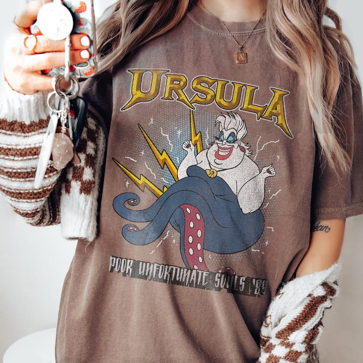 Disney Ursula Shirt Little Mermaid Villain Portrait Tee Vintage Graphic