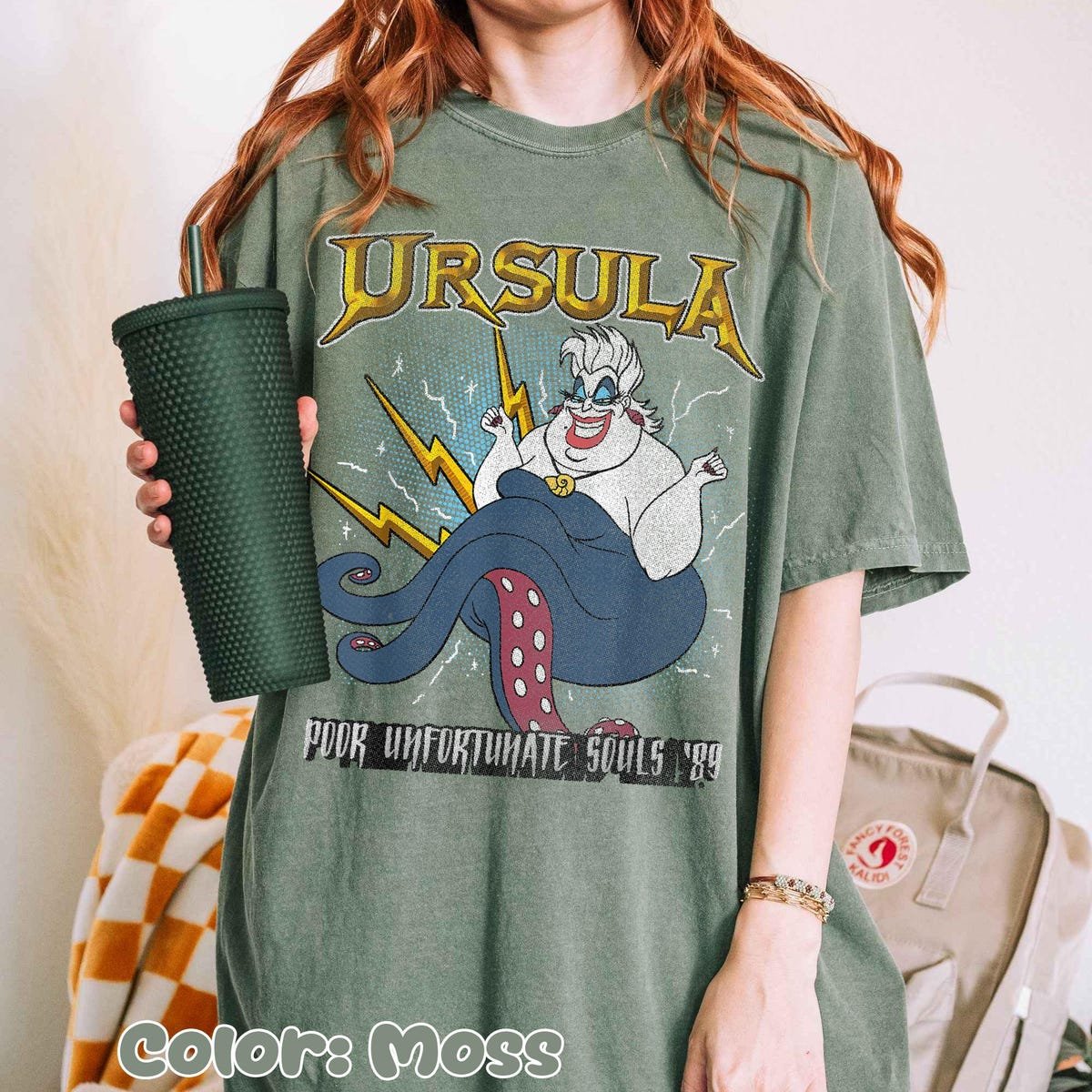 Disney Ursula Shirt Little Mermaid Villain Portrait Tee Vintage Graphic