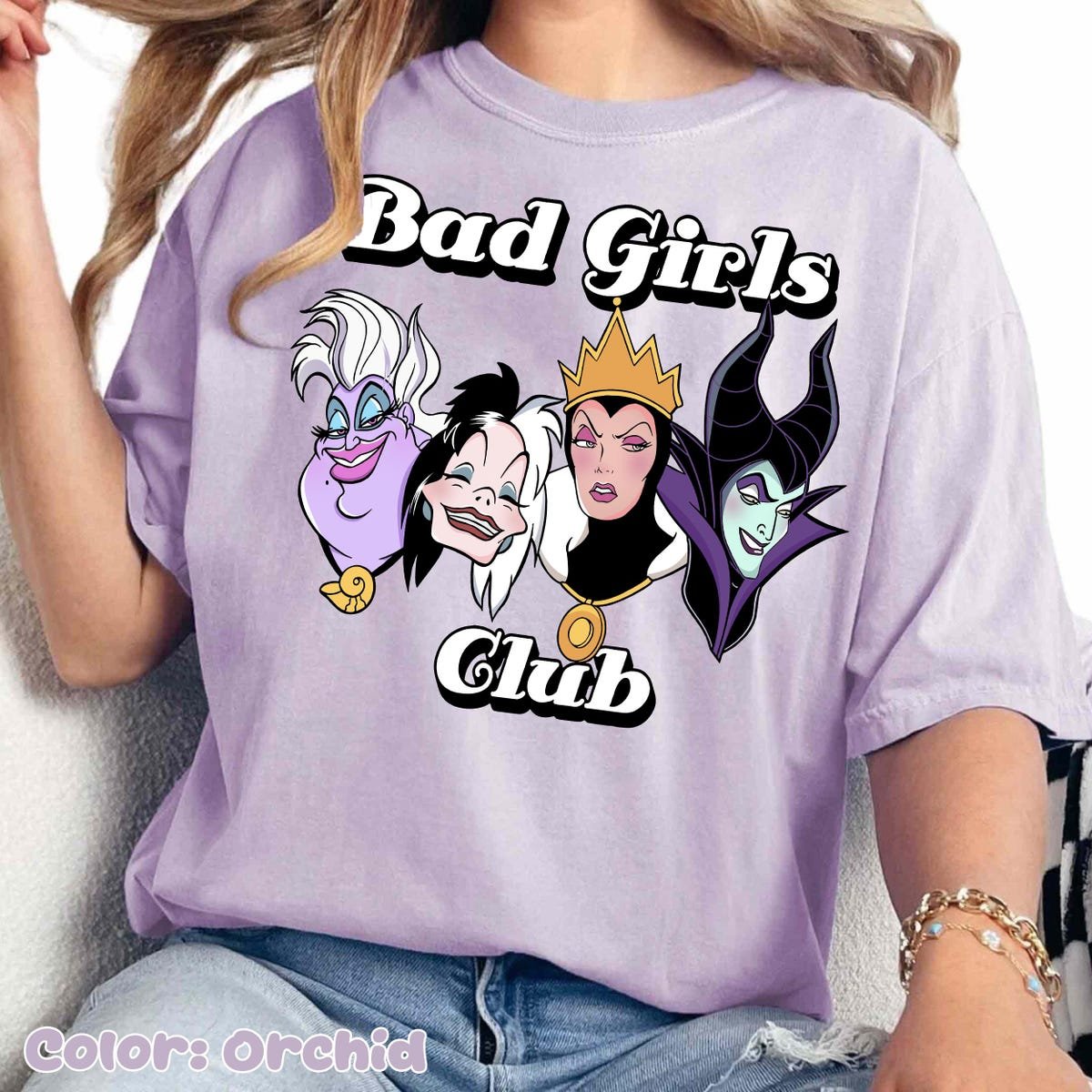 Disney Villains Shirt Y2K Pastel Ursula Cruella Maleficent Tee