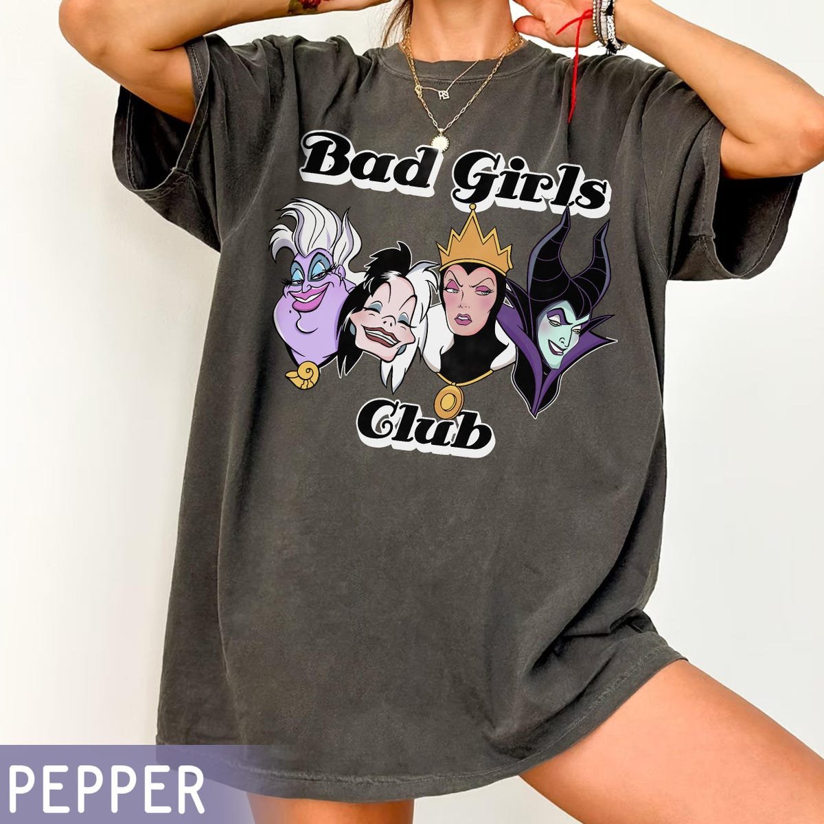Disney Villains Shirt Y2K Pastel Ursula Cruella Maleficent Tee