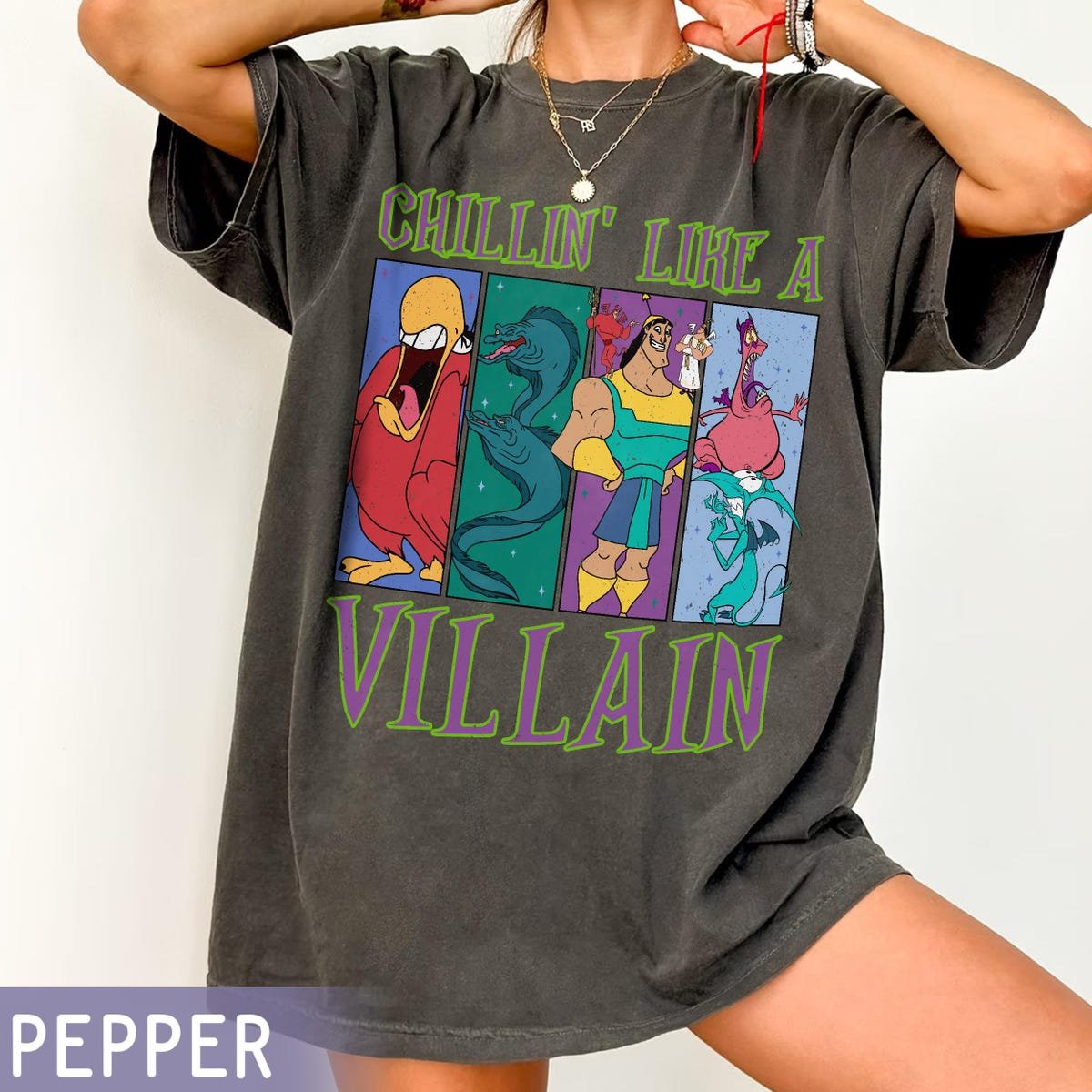 Disney Villains Sidekicks Shirt Kronk Iago Pain Panic Flotsam Tee