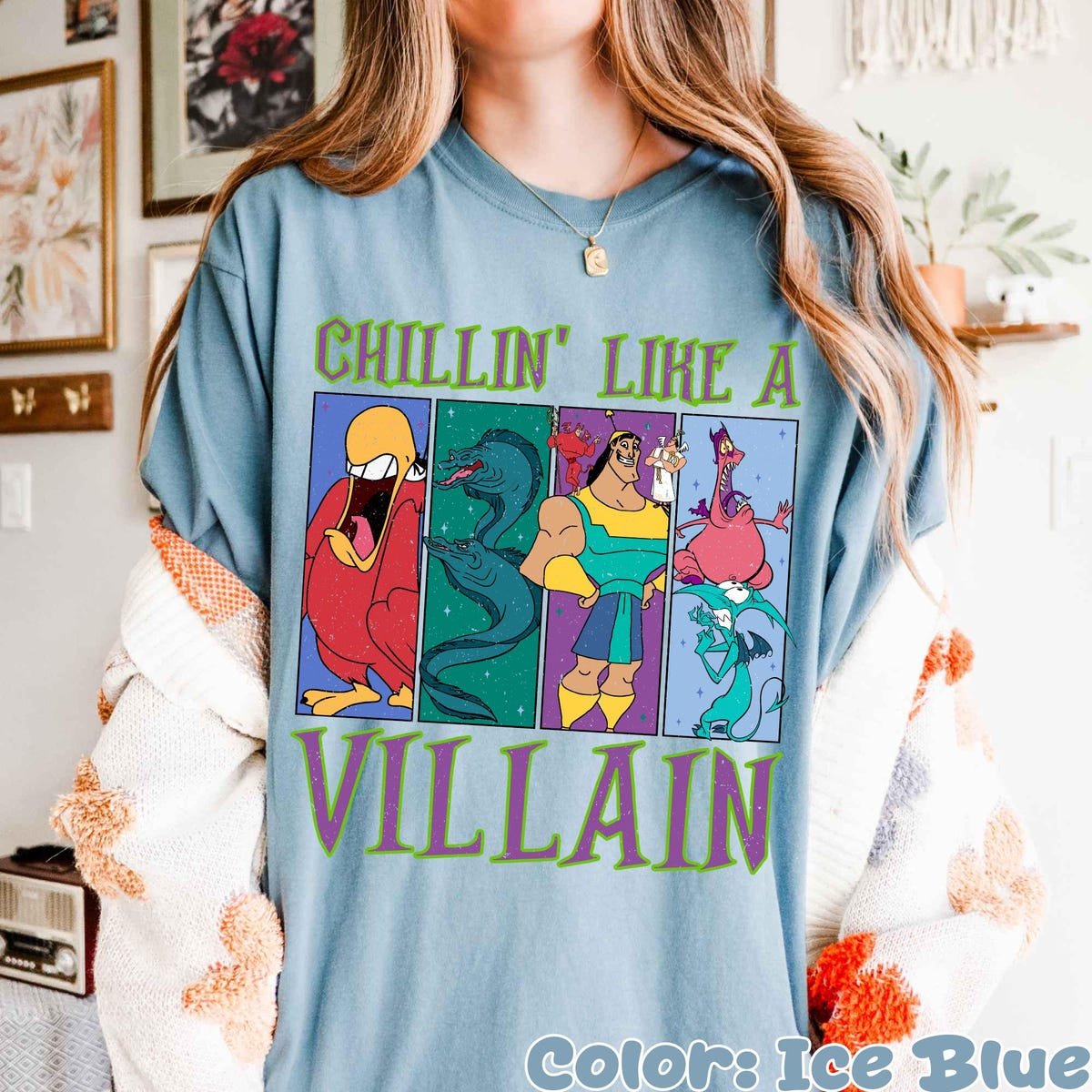 Disney Villains Sidekicks Shirt Kronk Iago Pain Panic Flotsam Tee