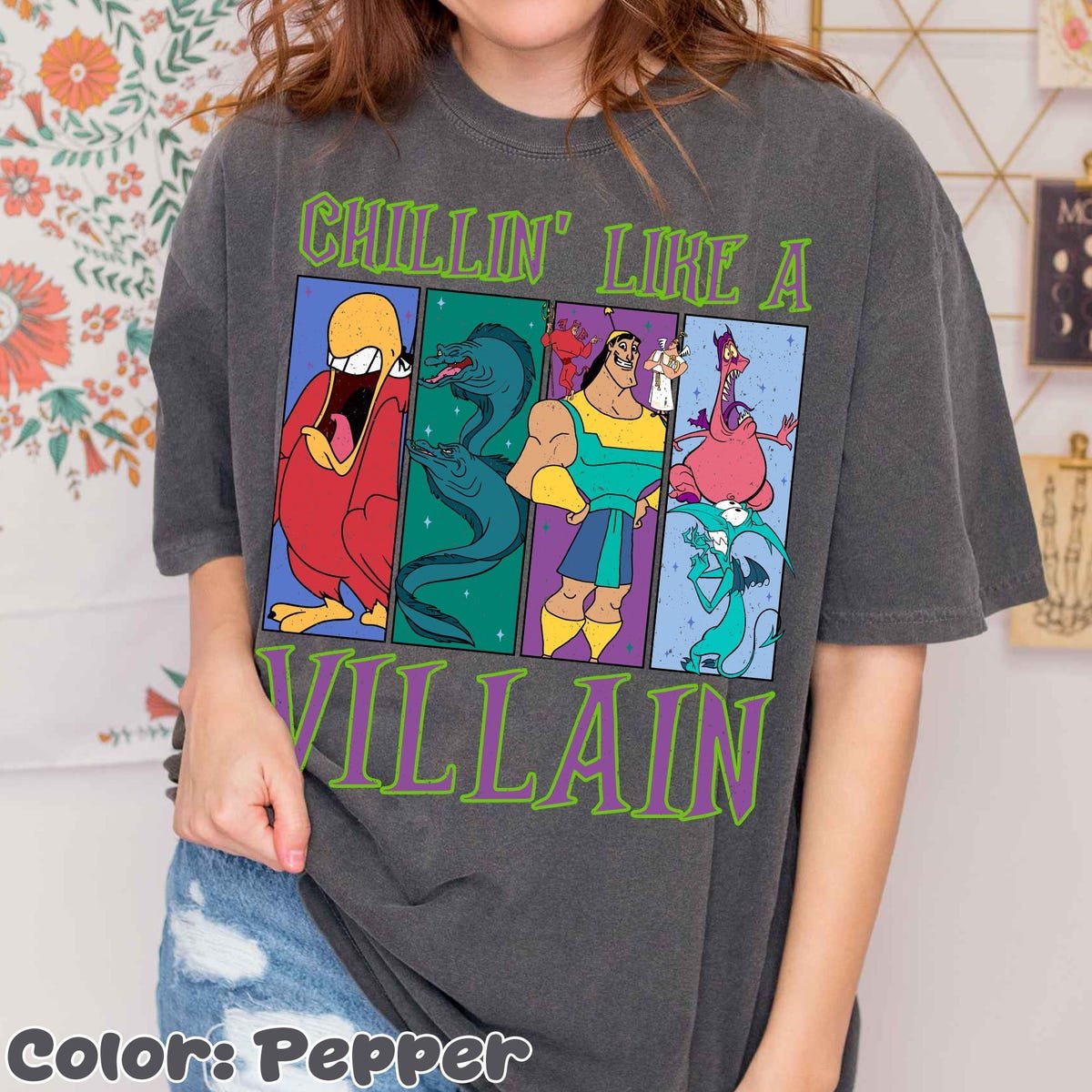 Disney Villains Sidekicks Shirt Kronk Iago Pain Panic Flotsam Tee