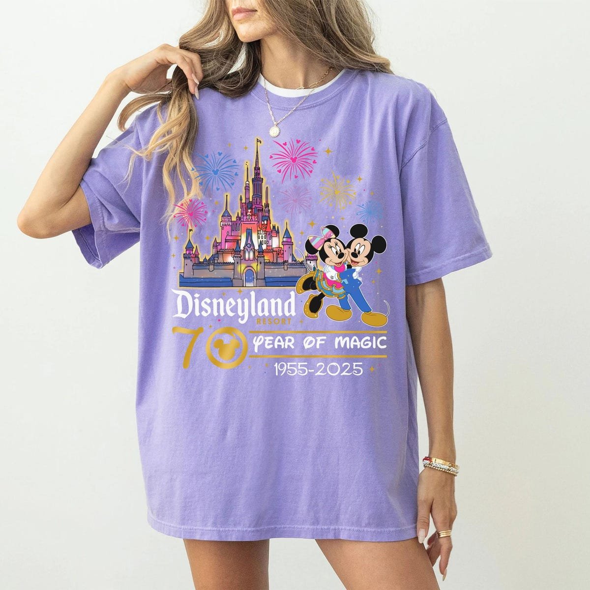 Disneyland 70th Anniversary Shirt Mickey Friends Family Vacation 2025