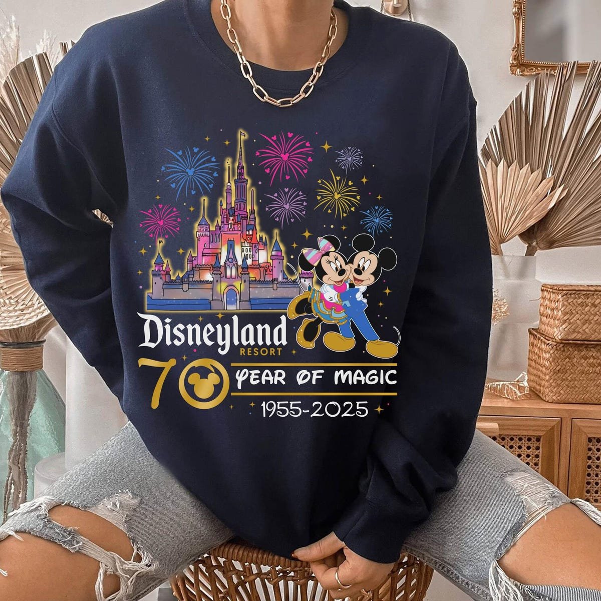 Disneyland 70th Anniversary Shirt Mickey Friends Family Vacation 2025