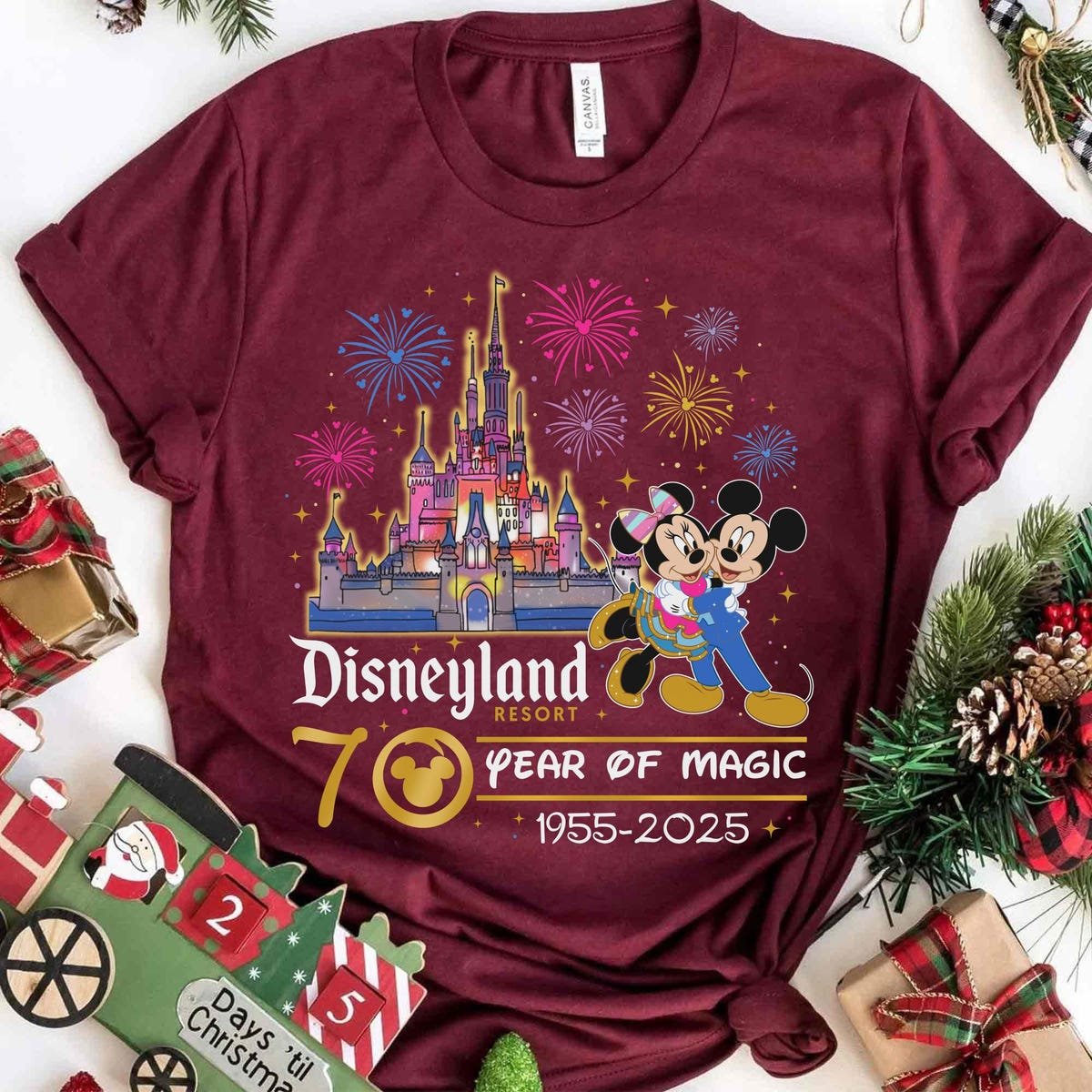 Disneyland 70th Anniversary Shirt Mickey Friends Family Vacation 2025