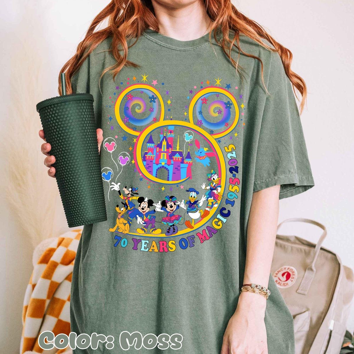 Disneyland 70th Anniversary Shirt Mickey Friends Retro Castle Tee 2025