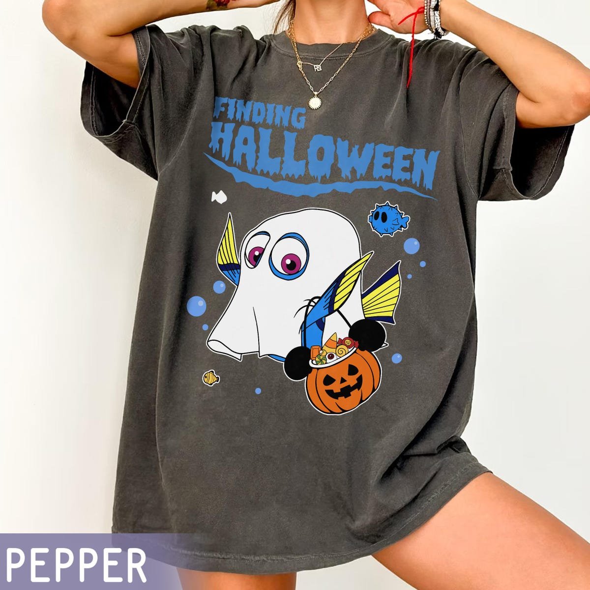 Finding Dory Halloween Shirt Boo Ghost Mickey Pumpkin Tee
