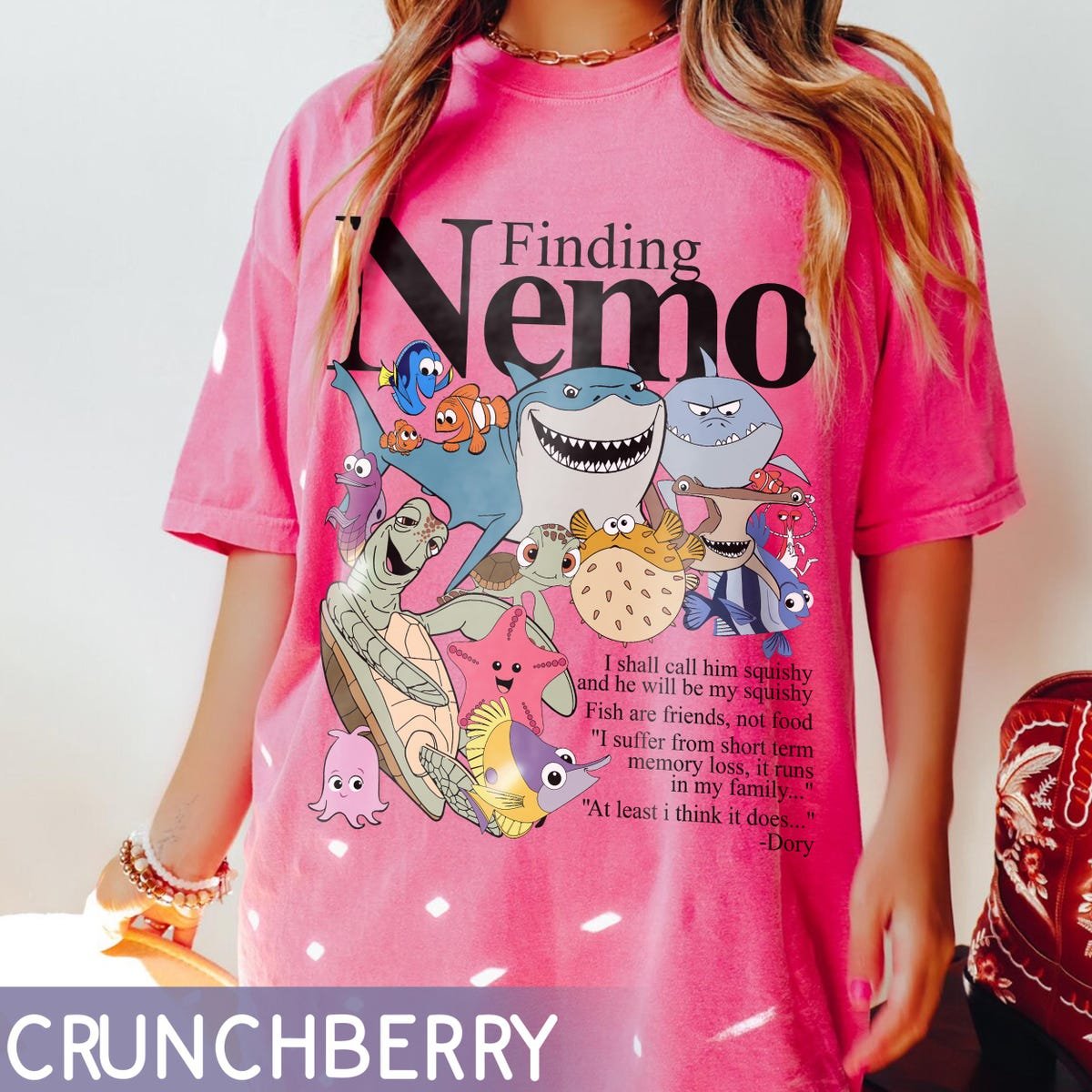 Finding Nemo Character Shirt Dory Bruce Crush Family Trip Tee 2025